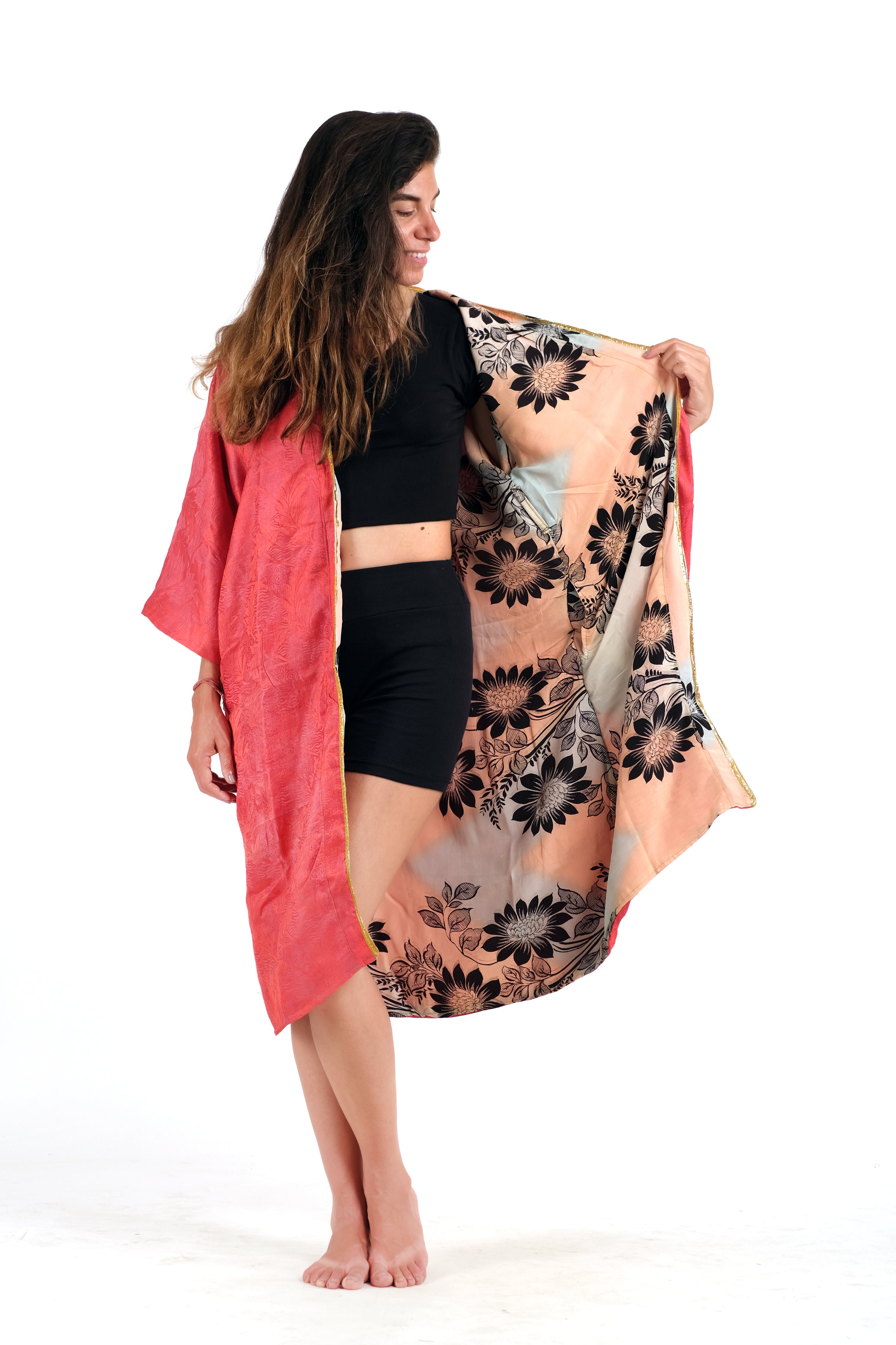 Lotus Reversible Saree Kimono