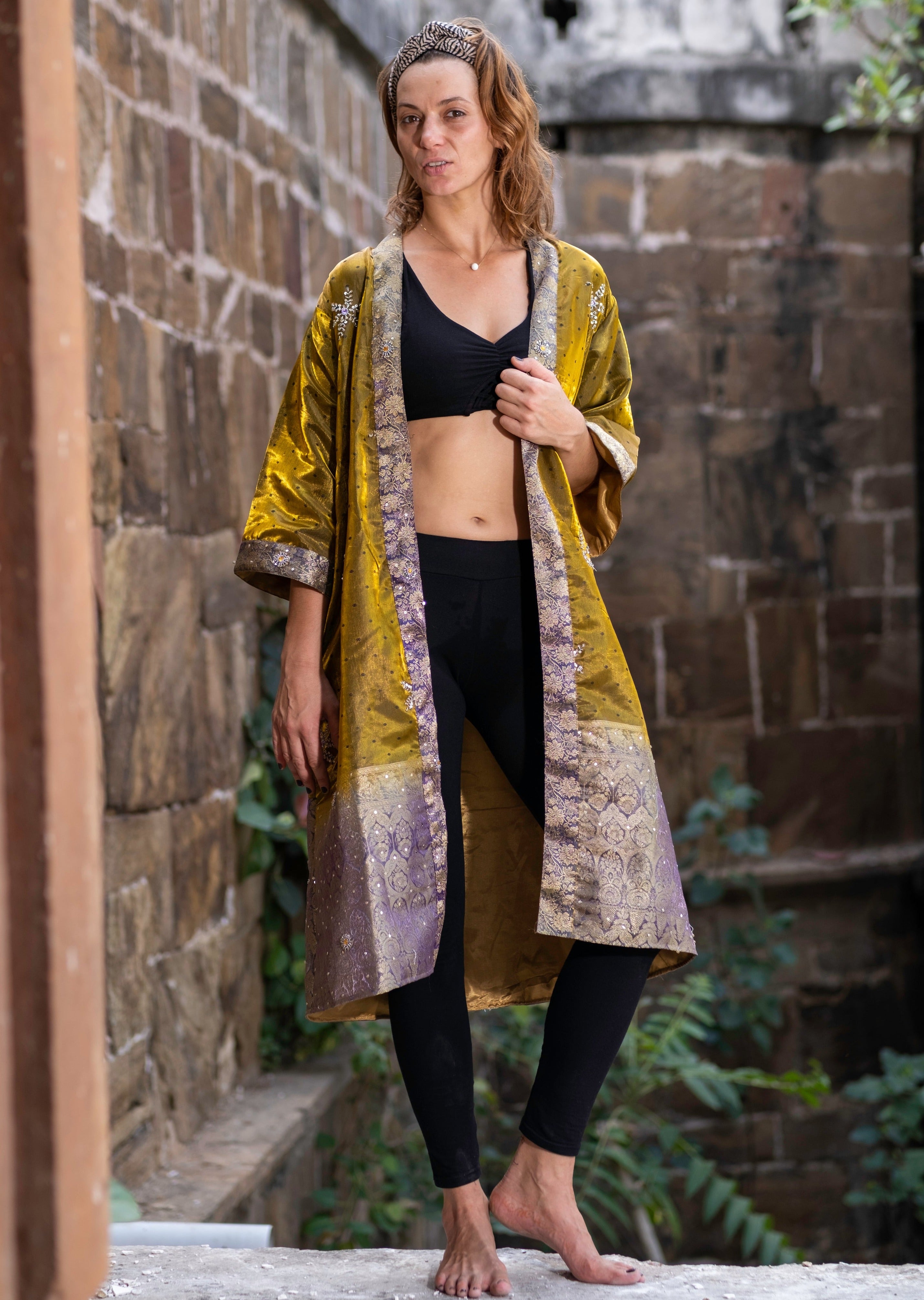 Lakshmi Silk Saree Kimono