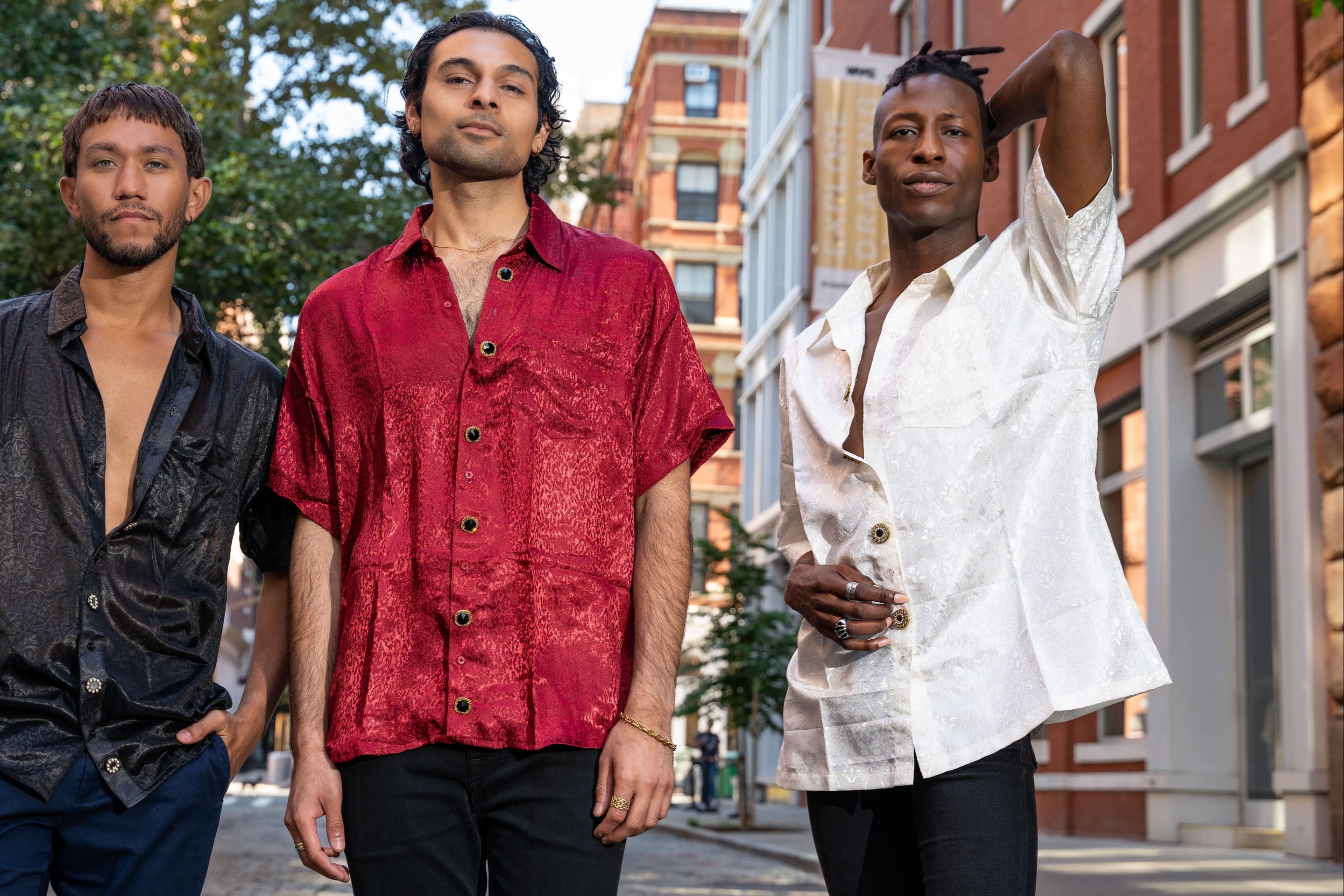 Midnight Satin Shirt