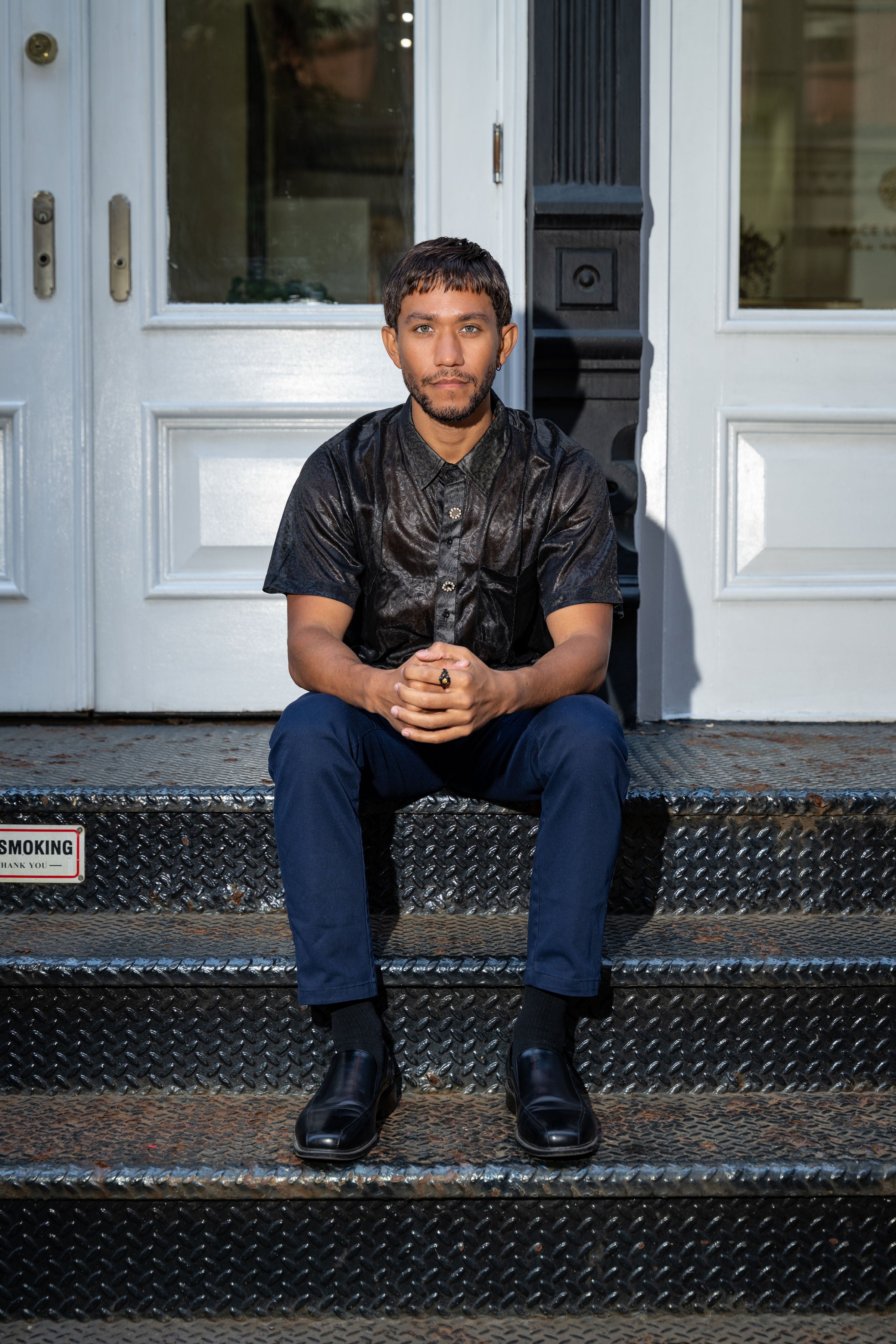 Midnight Satin Shirt