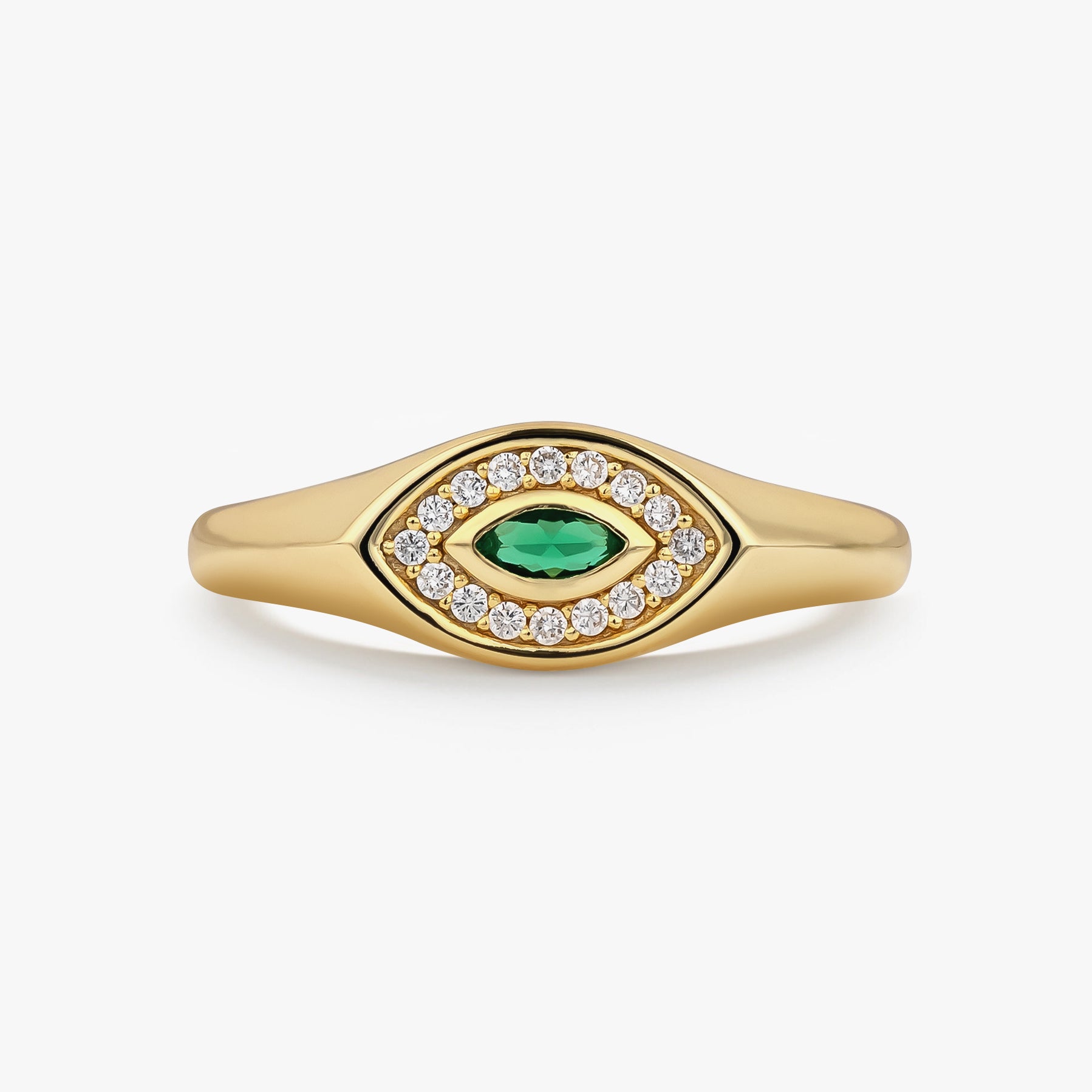 Evil Eye Birthstone Ring