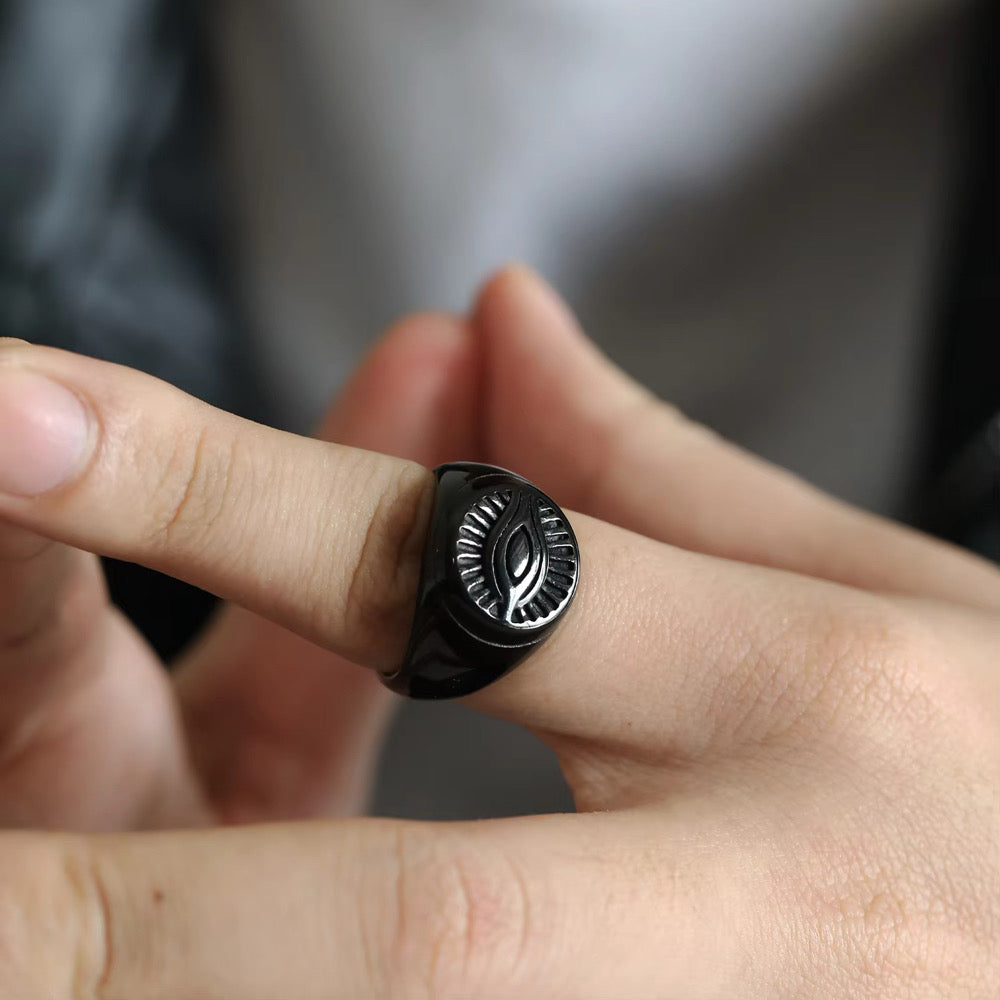 Evil Eye Signet Ring