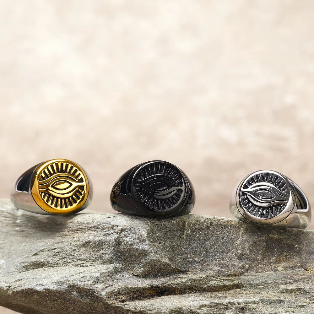 Evil Eye Signet Ring