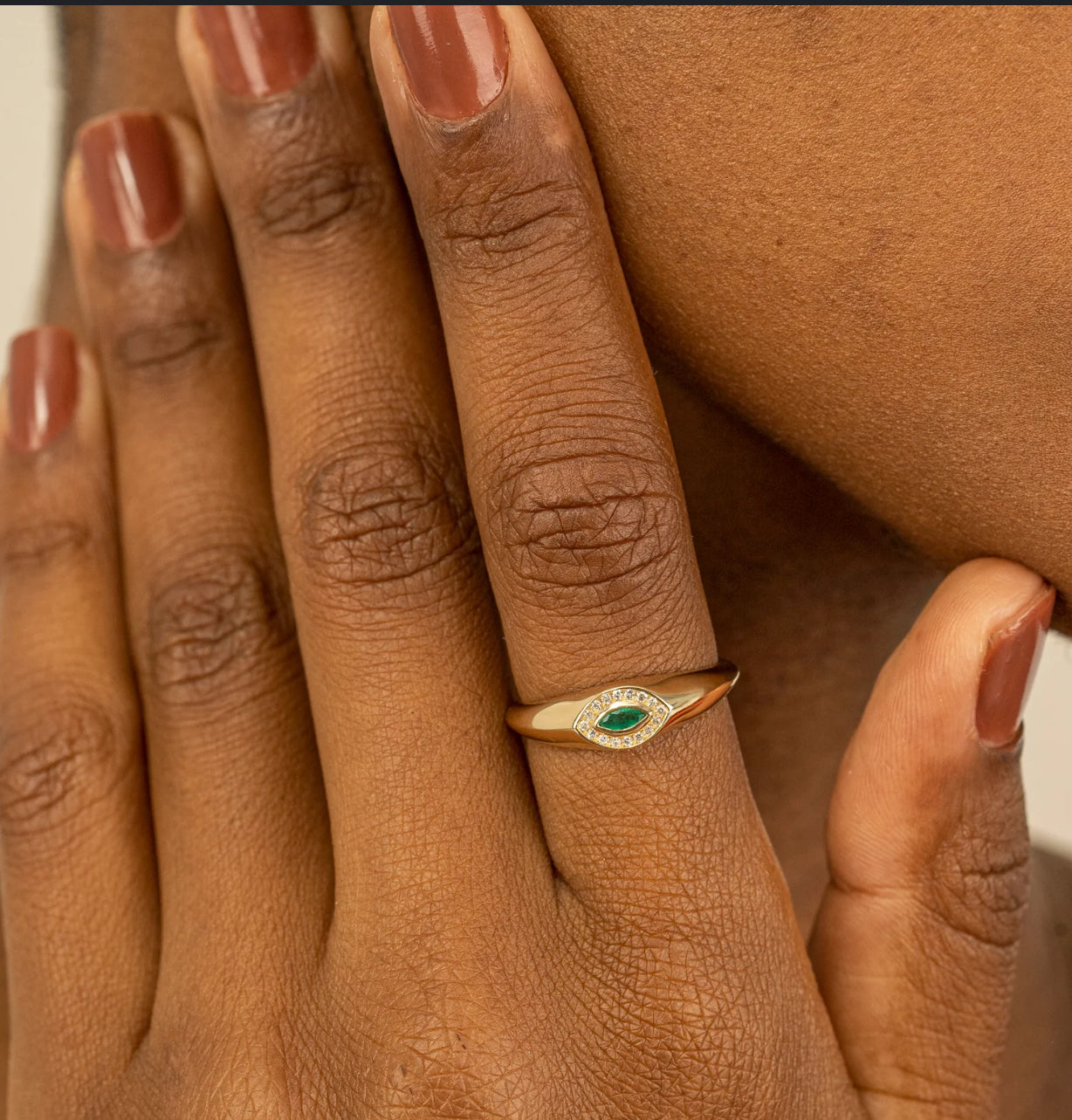 Evil Eye Birthstone Ring