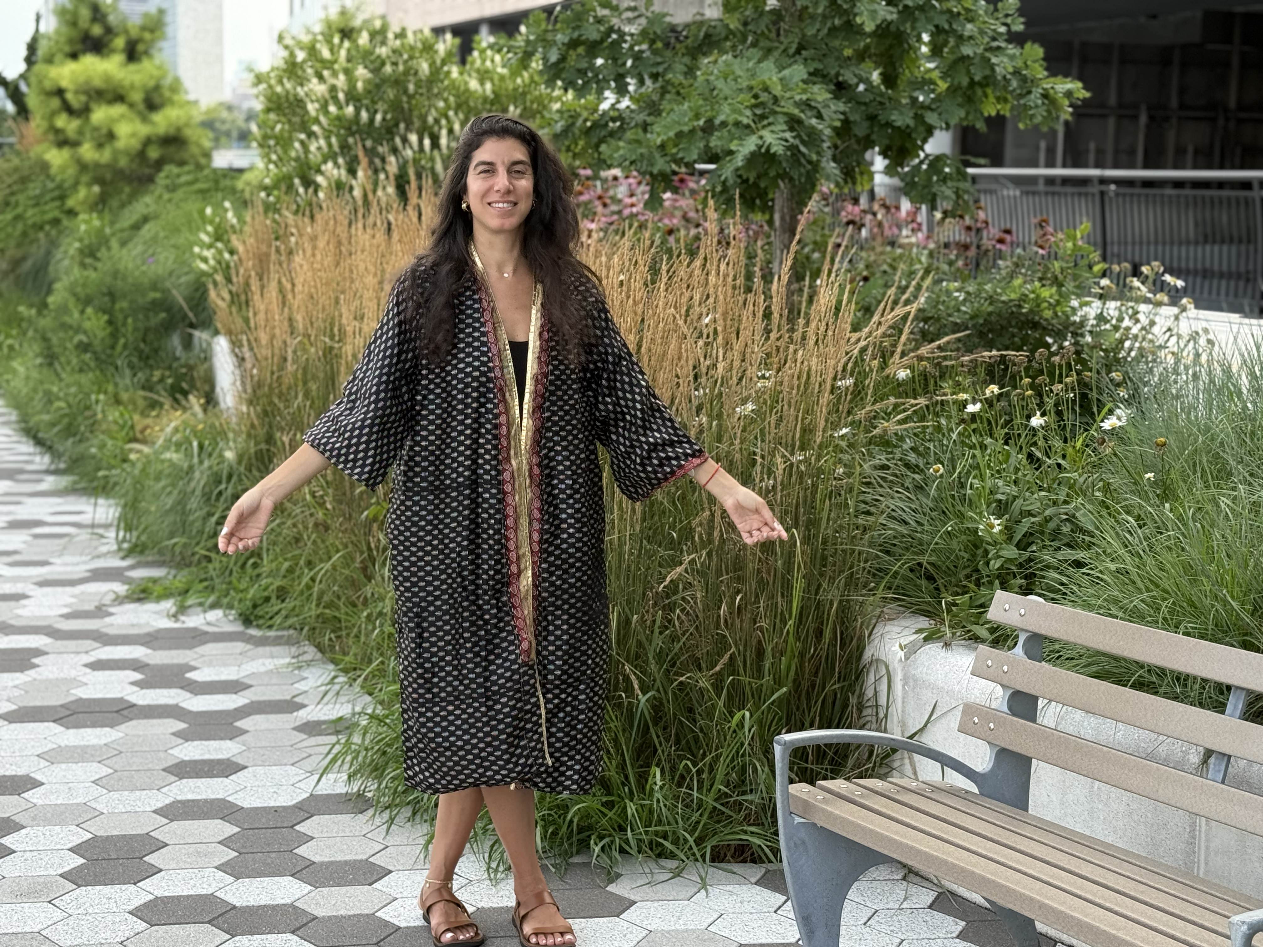 Reversible Saree Kimono - Indigo