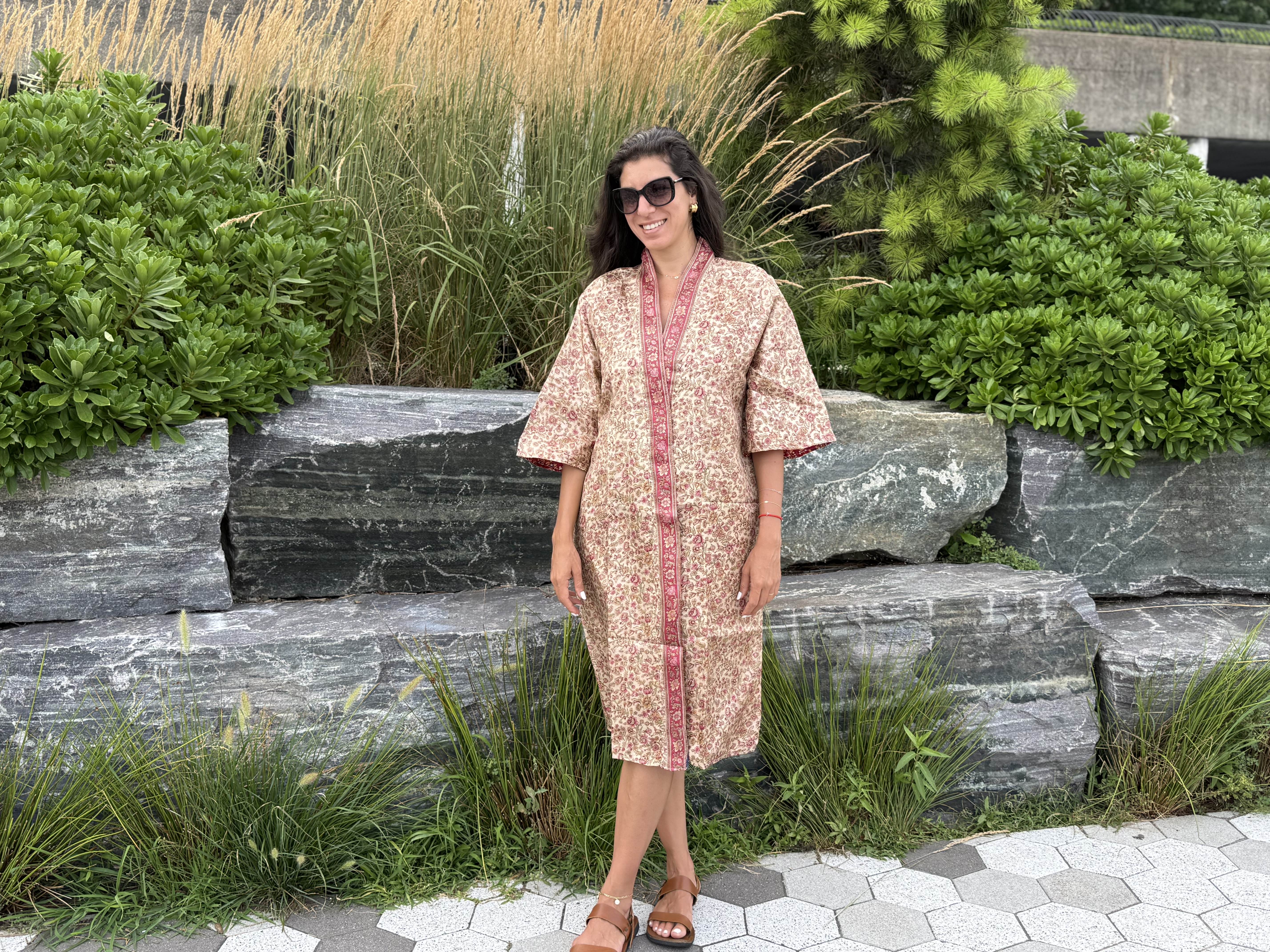 Reversible Saree Kimono - Daisy