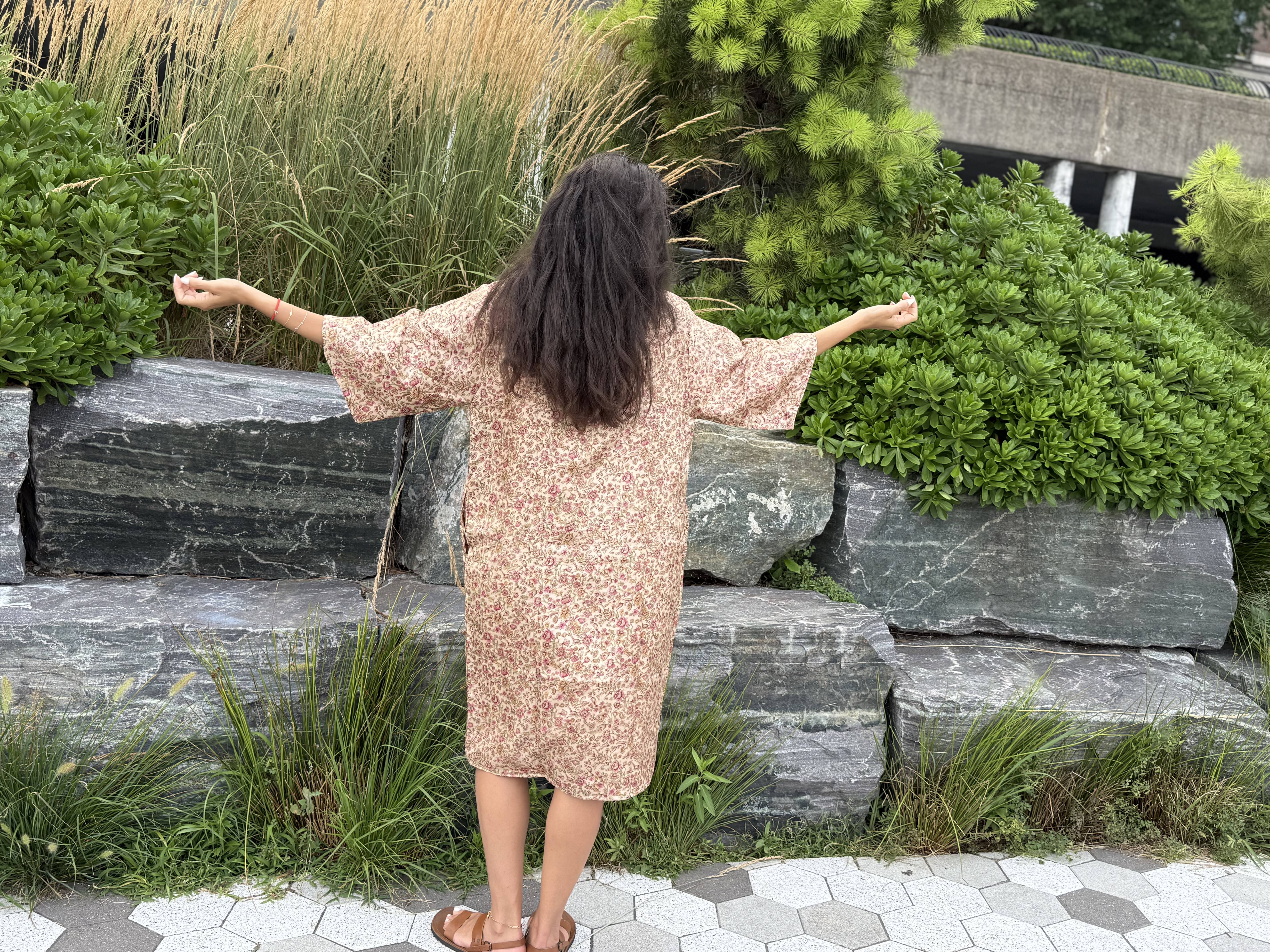 Reversible Saree Kimono - Daisy