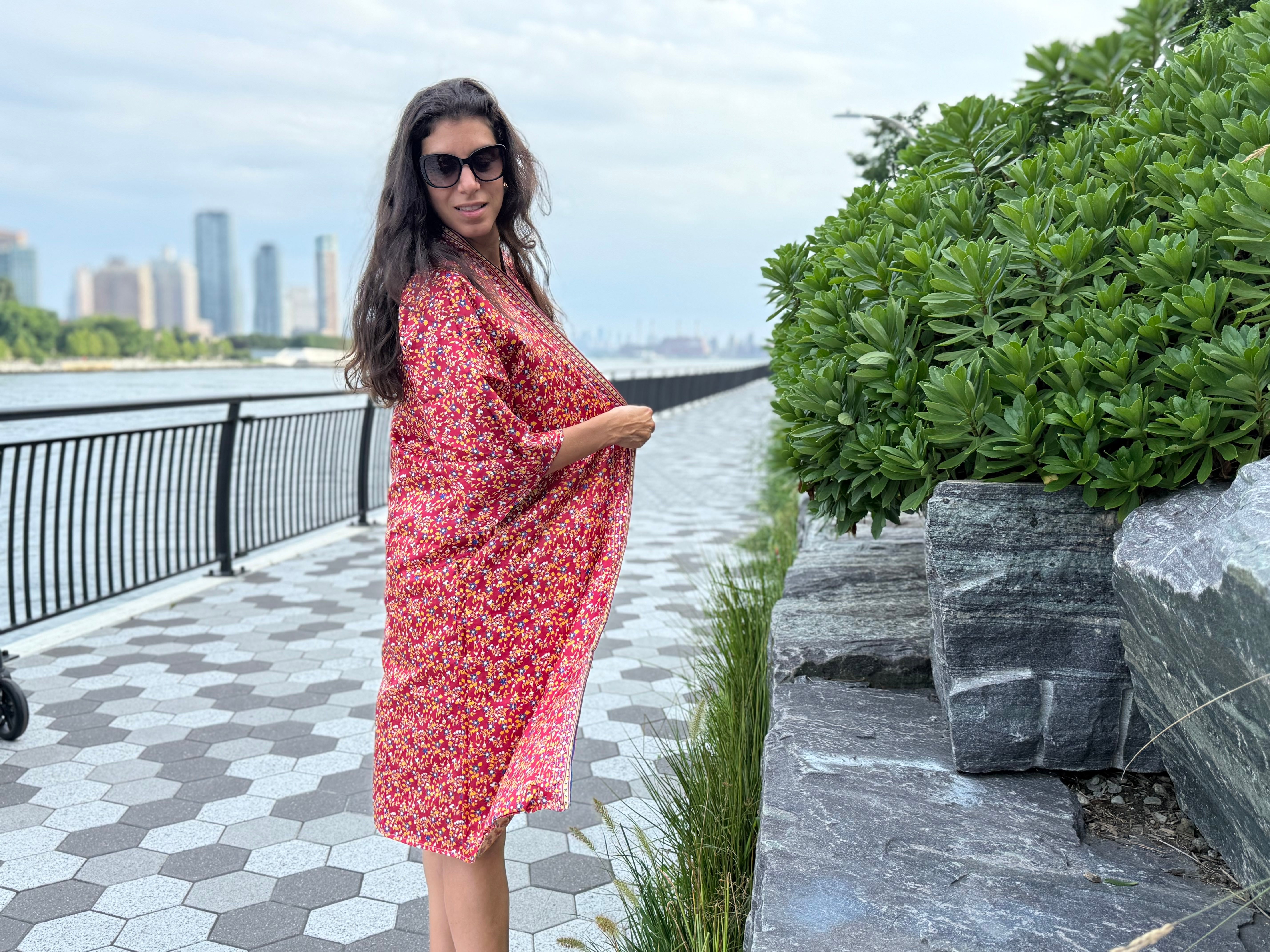 Reversible Saree Kimono - Daisy