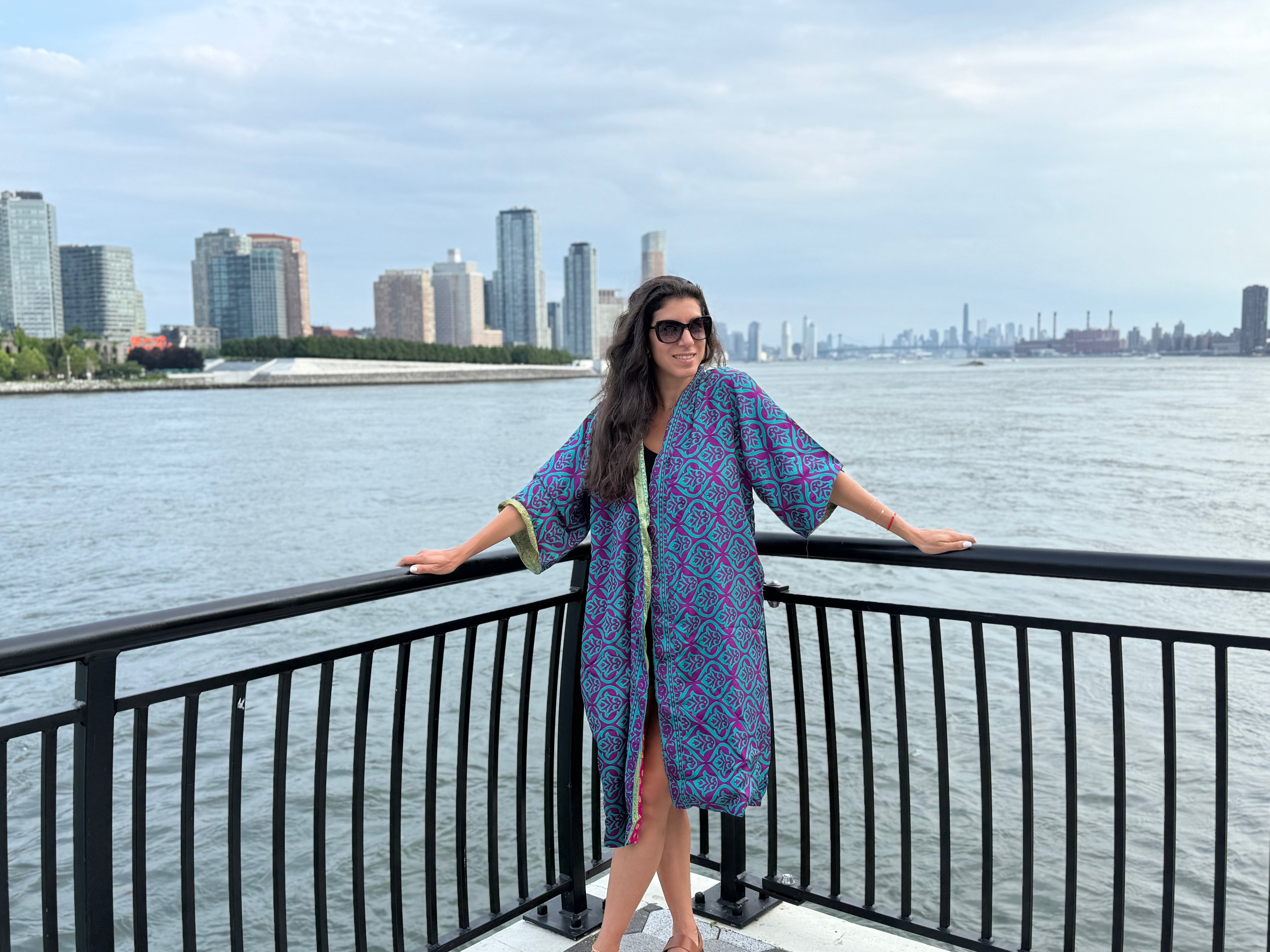 Reversible Saree Kimono Rose