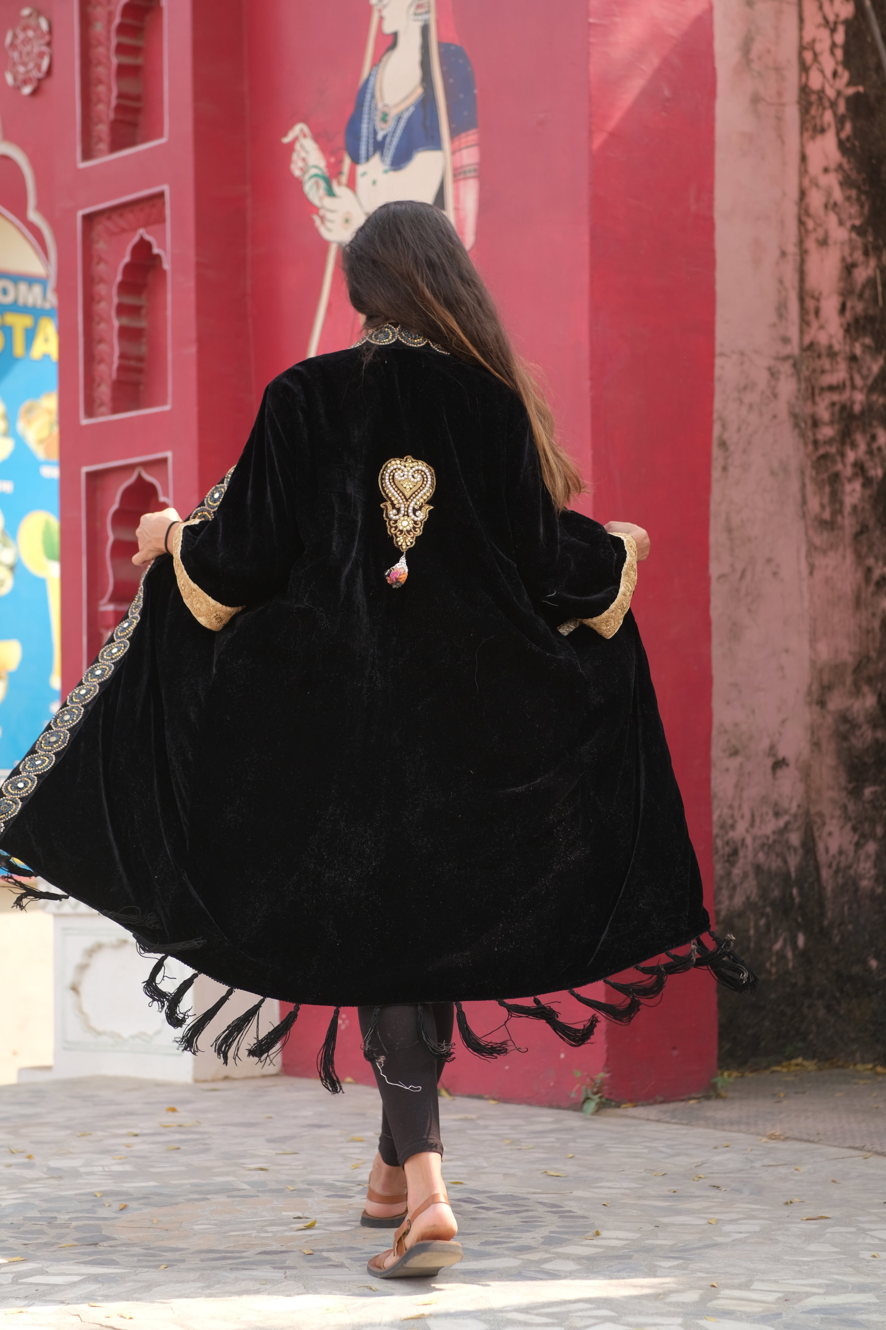 Velvet Kimono - Noir