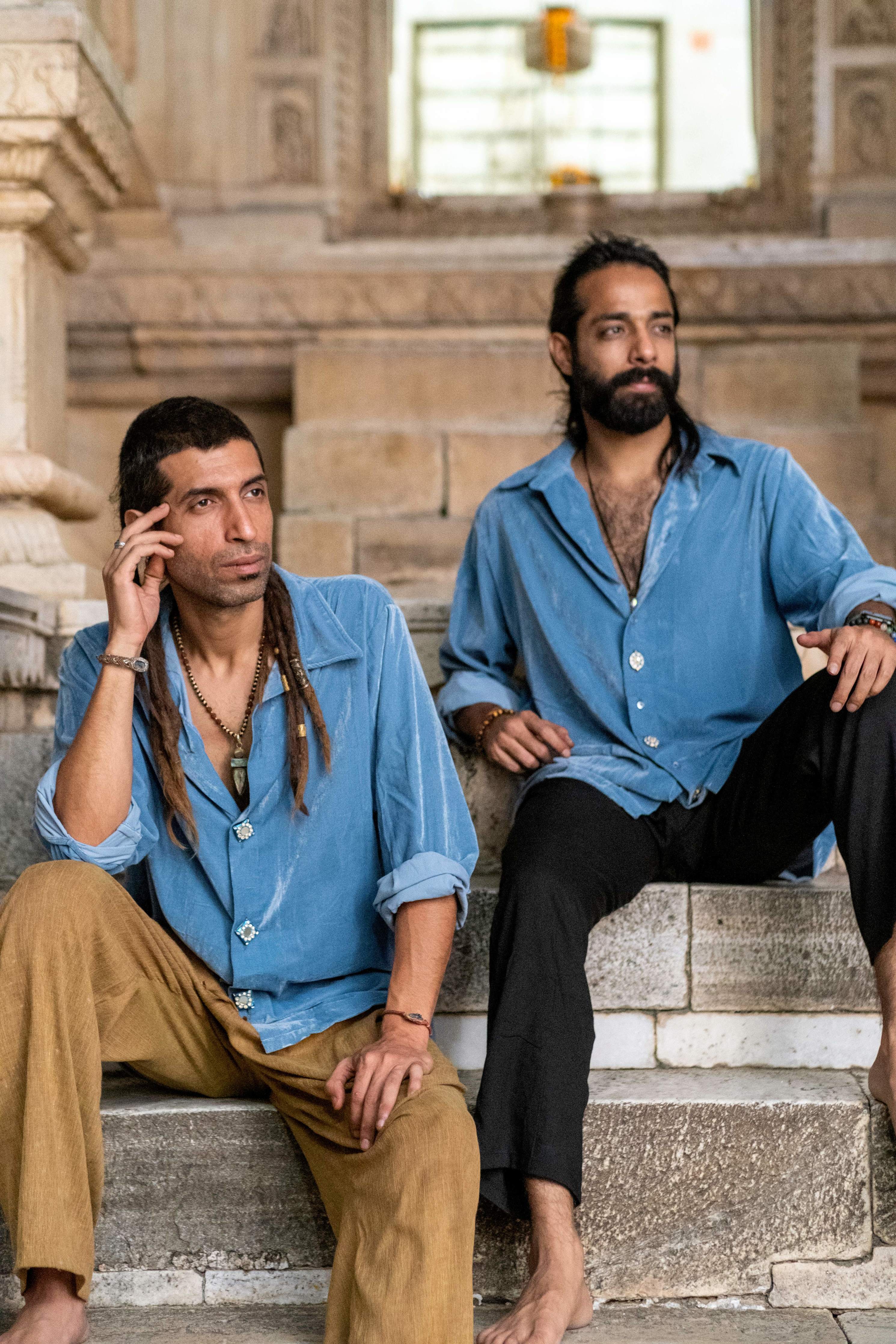 Velvet Shirt - Azure