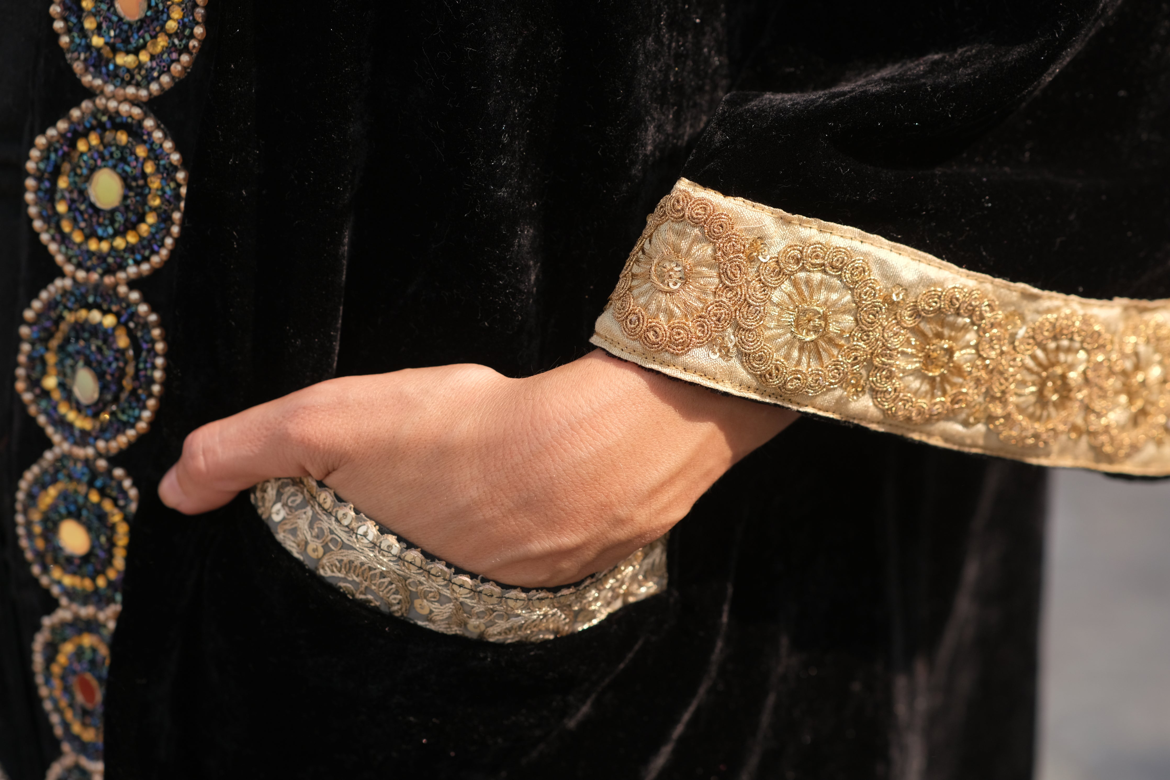 Velvet Kimono - Noir