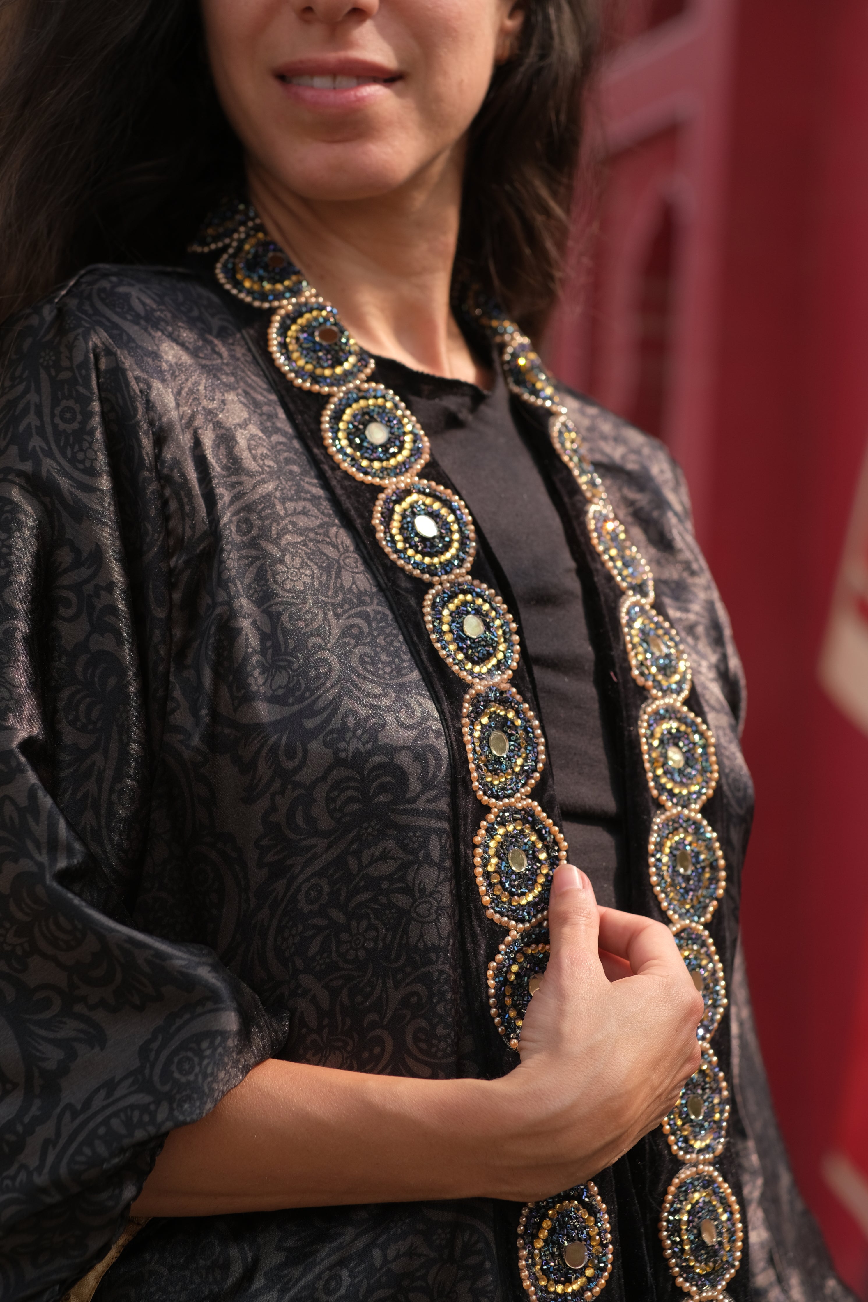 Velvet Kimono - Noir