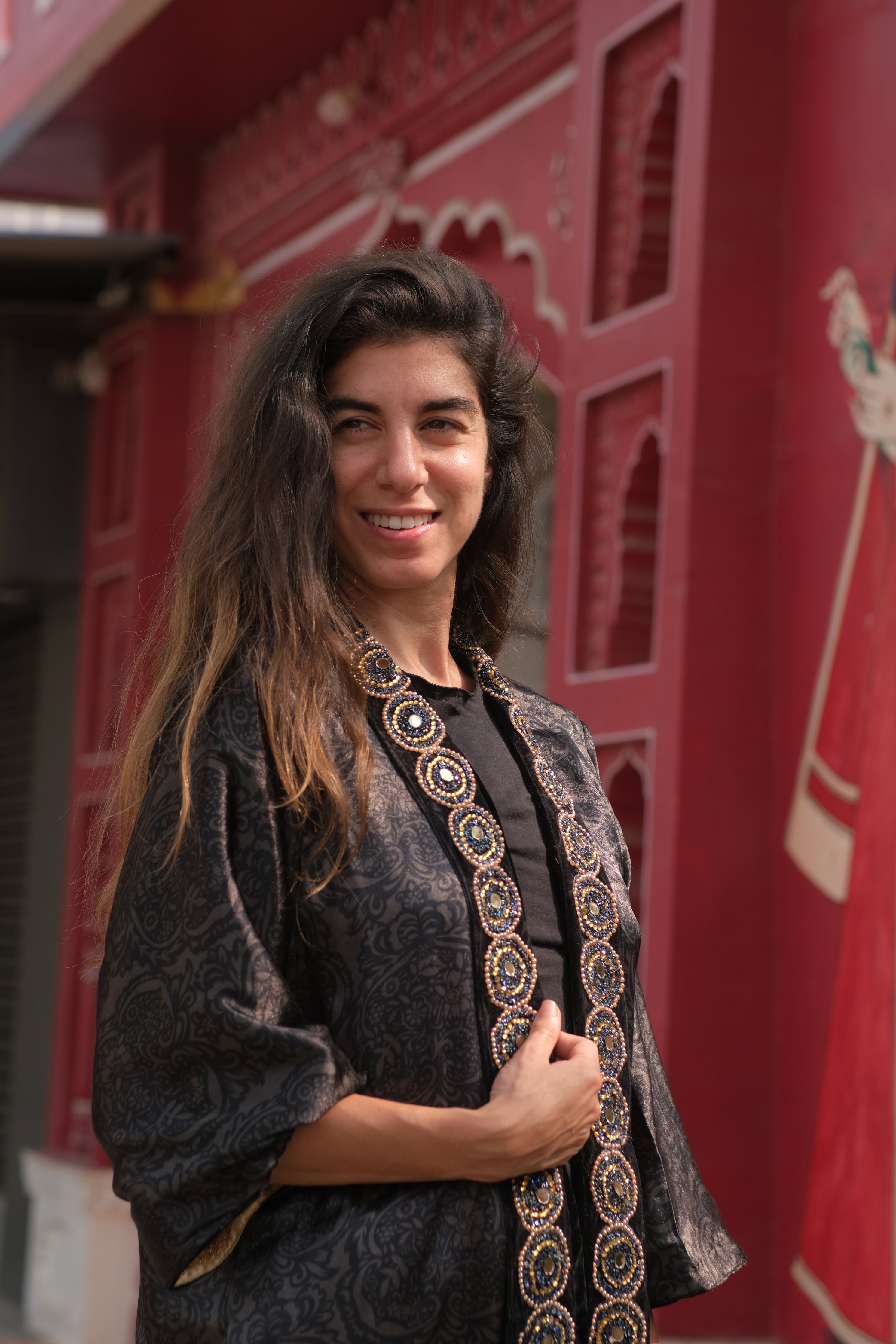 Velvet Kimono - Noir