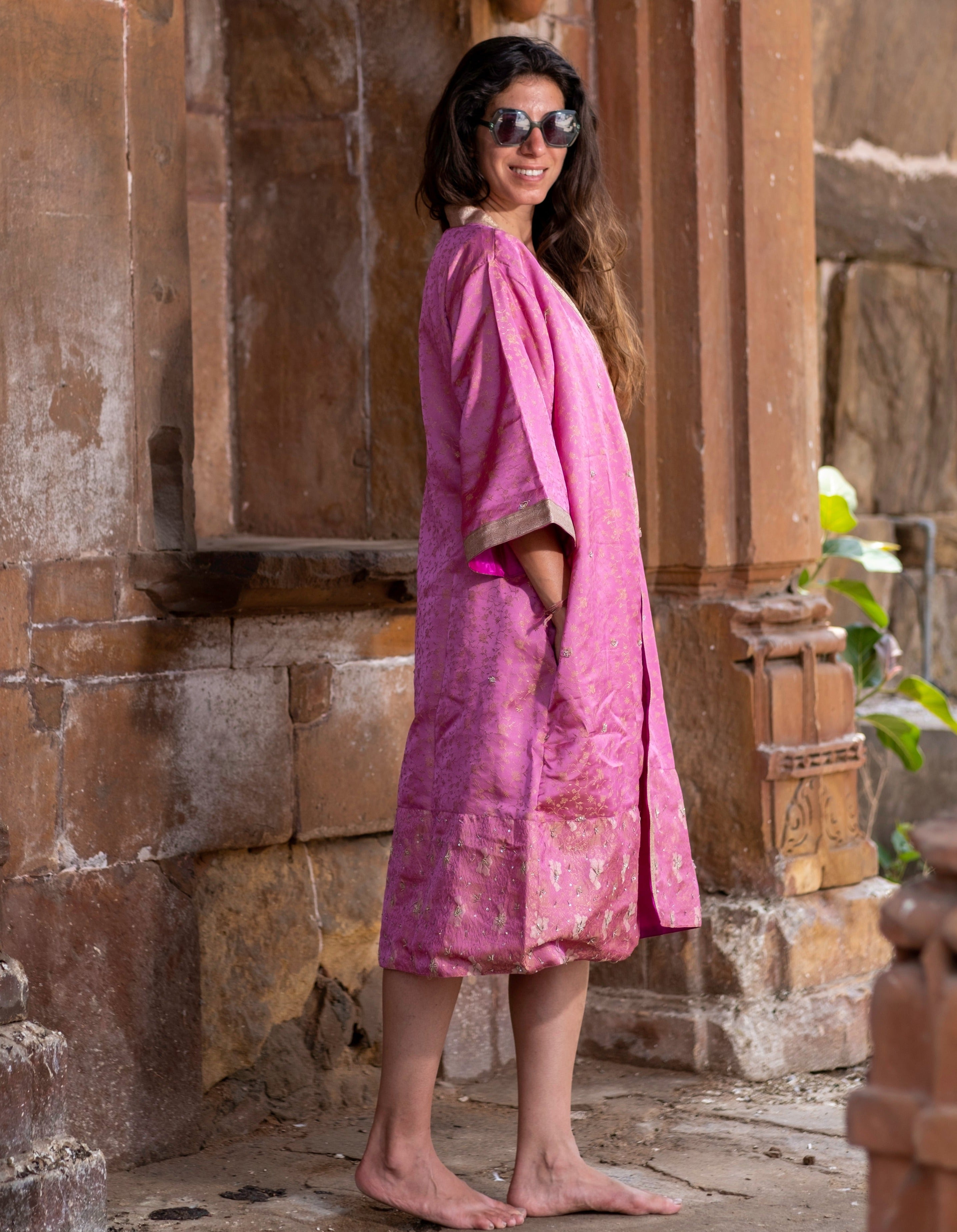 Aphrodite Silk Saree Kimono